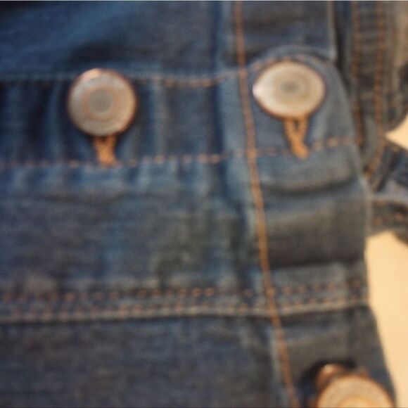 Vanilla star girls bibbed overall shorts with button accent and cuffed hem SZ 10 - Picture 3 of 8